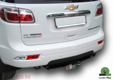 ТСУ для Chevrolet TrailBlazer 2012- без выреза бампера. Нагрузки: 2000/100 кг, масса фаркопа 24,5 кг (без электрики в комплекте)